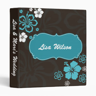 Wedding Planner hibiscus mocha Binder