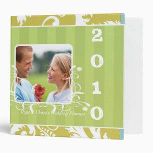 Wedding Planner Lime Striped Your Engagement Photo Binder