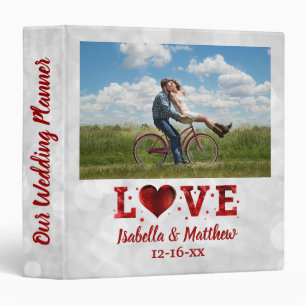 Wedding Planner Love Red Heart Custom Photo Binder