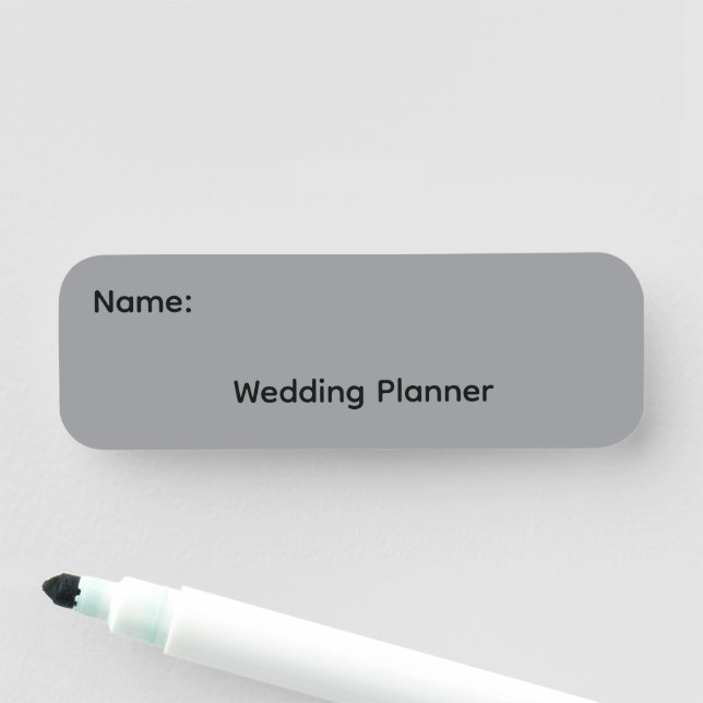 Wedding Planner Magnetic Name Tag (In Situ)