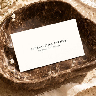 Wedding Planner Minimalist Ivory Elegant Luxury Business Card