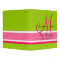 Wedding Planner Monogram Date & Names Pink Green