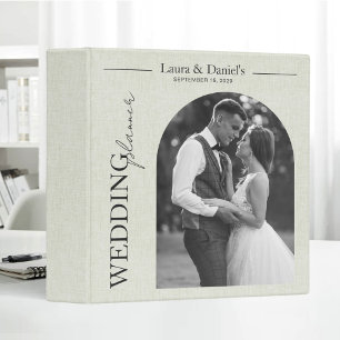 Wedding Planner Nature Linen Personalized Photo Binder