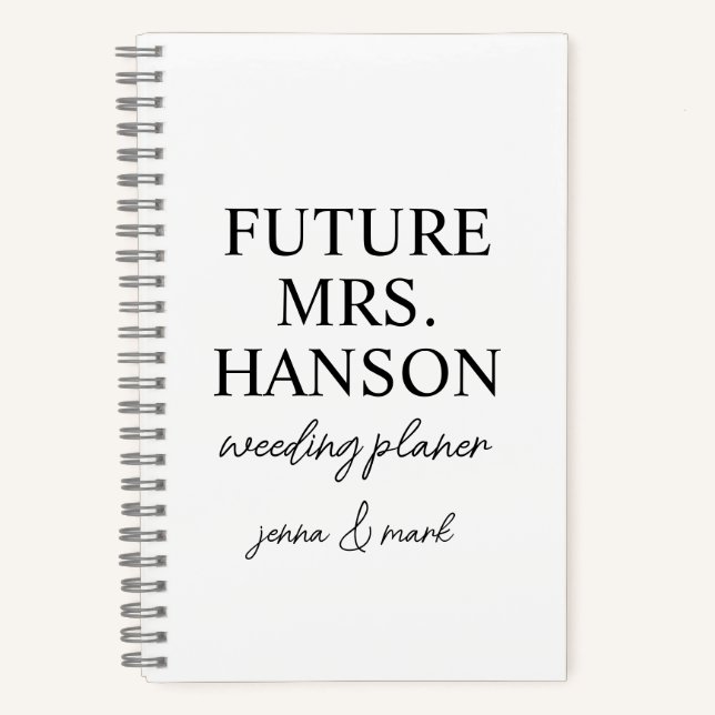 Wedding Planner | Personalized Wedding Planning Bo Notebook (Front)