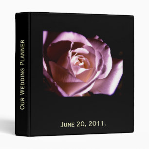 Wedding Planner Purple Rose Photo and Quote Binder
