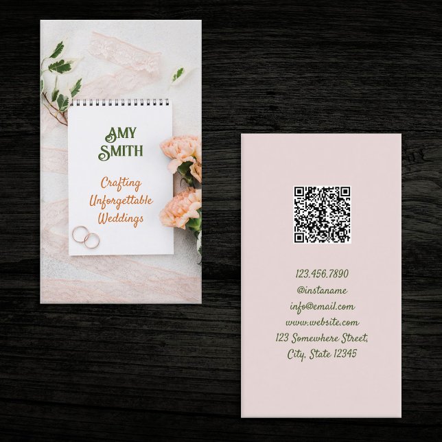 Wedding Planner QR Business Card (Wedding Planner QR Business Cards)
