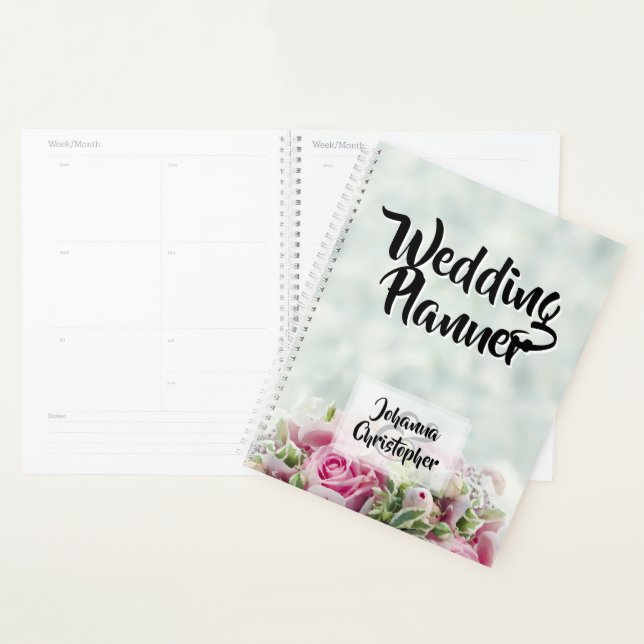 Wedding planner rose Roses (Devant avec enveloppe)