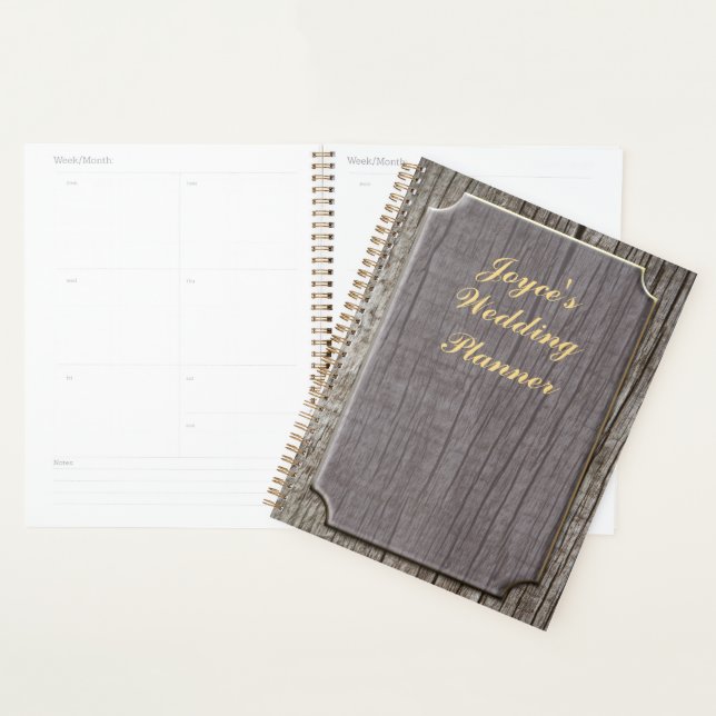 Wedding planner rustique (Devant avec enveloppe)