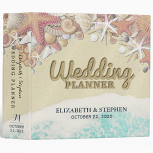 Wedding Planner Summer Sea Beach Starfish Seashell Binder