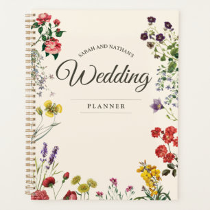 Wedding planner vintage de fleurs botaniques