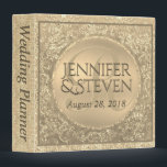 Wedding Planner Vintage Romantic Gold Binder<br><div class="desc">Gold vintage romantic look wedding planner.</div>
