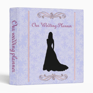 Wedding planner with bridal silhouette. binder