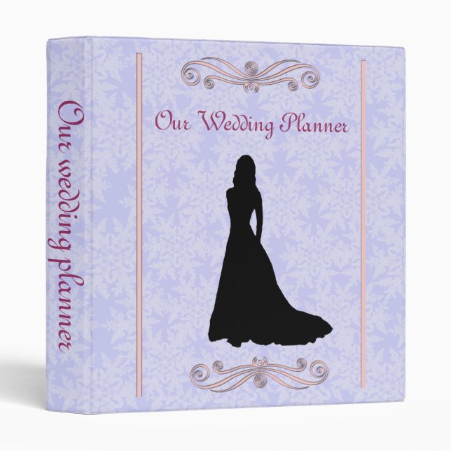 Wedding planner with bridal silhouette. binder (Front/Spine)