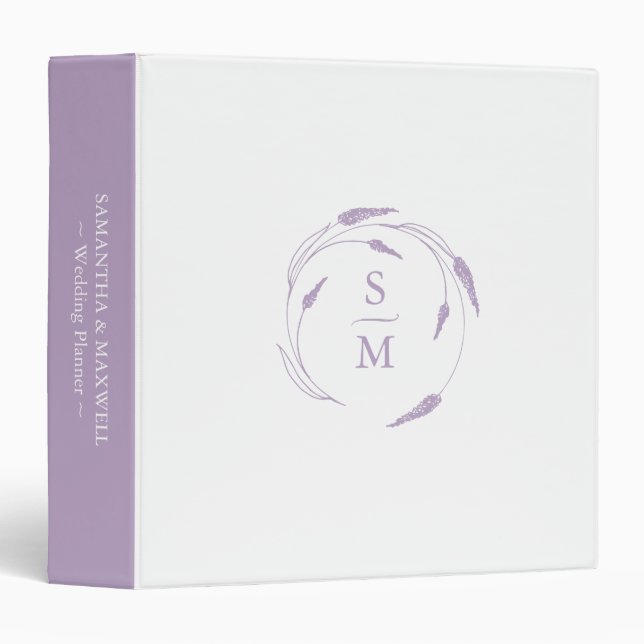 Wedding Planning Binder Custom Botanicals (Front/Spine)