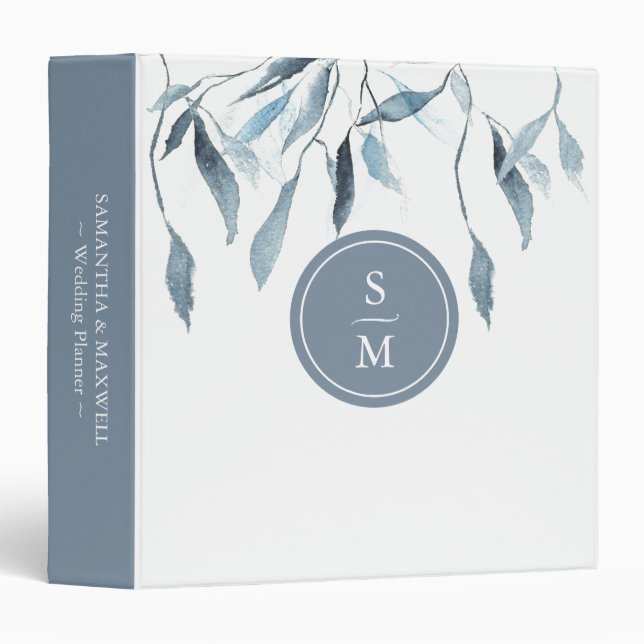 Wedding Planning Binder Watercolor Botanicals (Front/Spine)