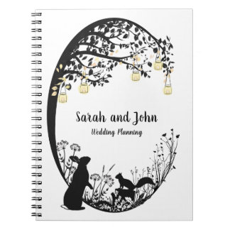 Wedding Planning Note Book - Animals & Wildflowers