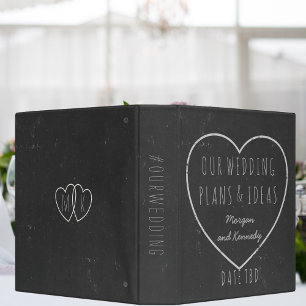 Wedding Plans and Ideas Faux Chalkboard Binder