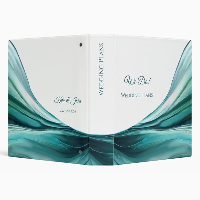 Wedding Plans-Elegant-Emerald Green- Binder (Background)