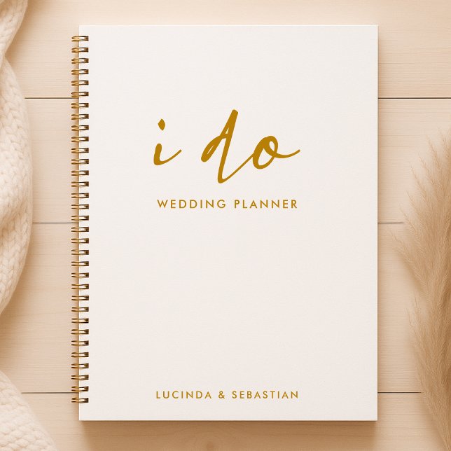 Wedding Plans | Modern Minimal Gold and White Planner (Creator Uploaded)