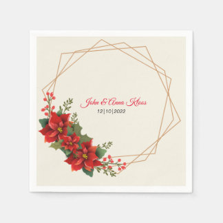 Wedding Poinsettia   Napkins