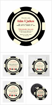 Wedding - Poker Chip Black & Off White 
