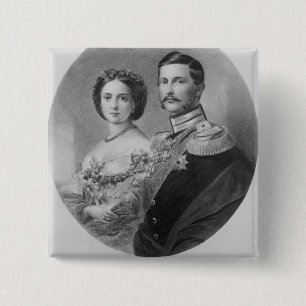 Wedding Portrait of Their Royal Highnesses 2 Inch Square Button