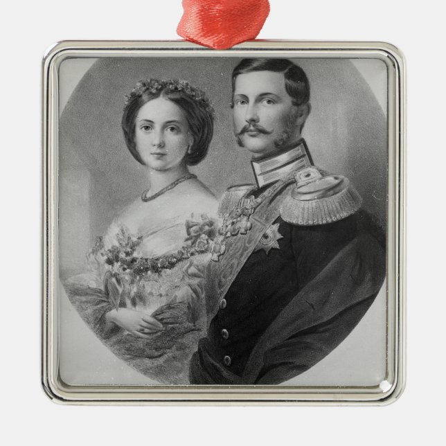 Wedding Portrait of Their Royal Highnesses Metal Ornament (Front)