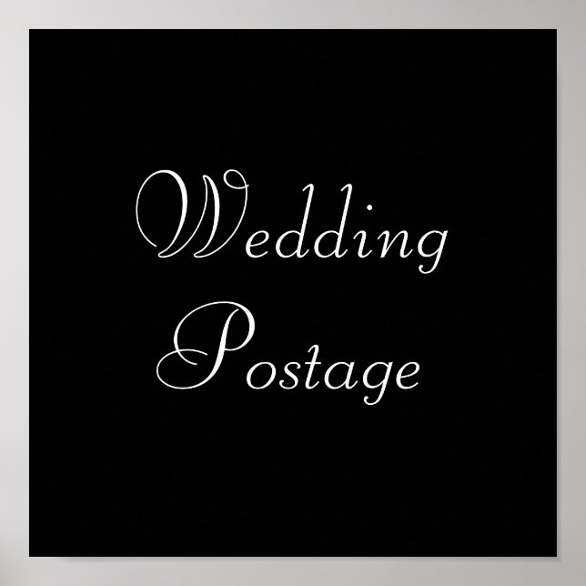 Wedding Postage Poster (Front)