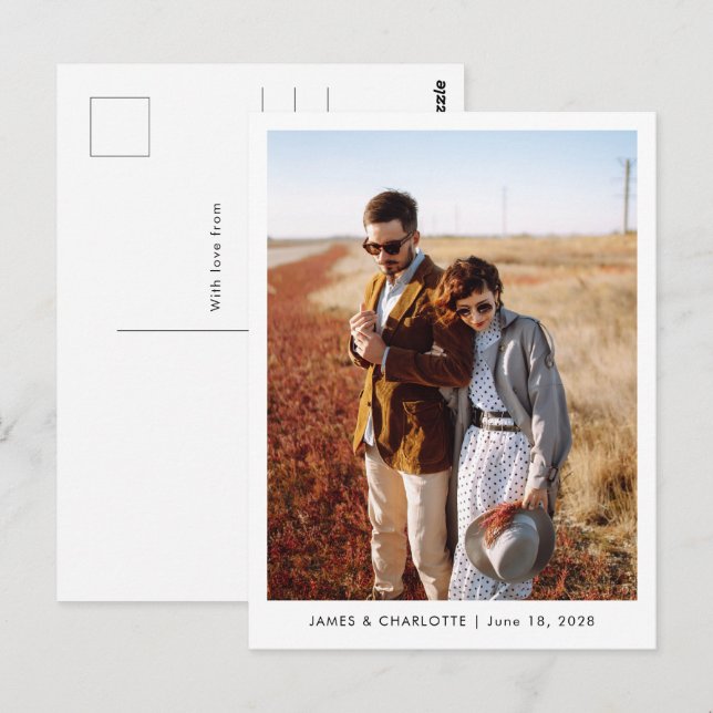 Wedding Postcard Guestbook Custom Photo Template (Front/Back)