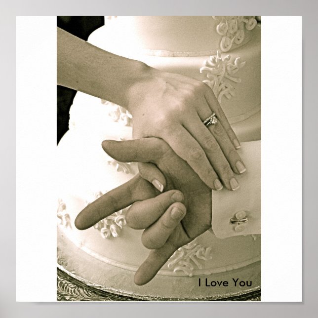 Wedding  Poster "I Love You" (Front)