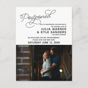 Wedding Postponed Photo Postcard