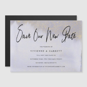 Wedding Postponement Save Our New Date Magnetic Invitation