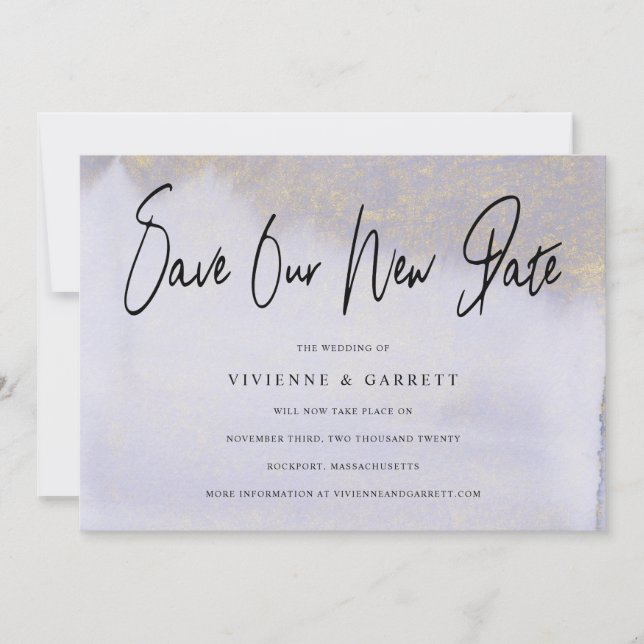 Wedding Postponement Save Our New Date Photo Save The Date (Front)