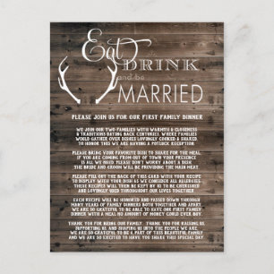 Wedding Potluck Request Cards