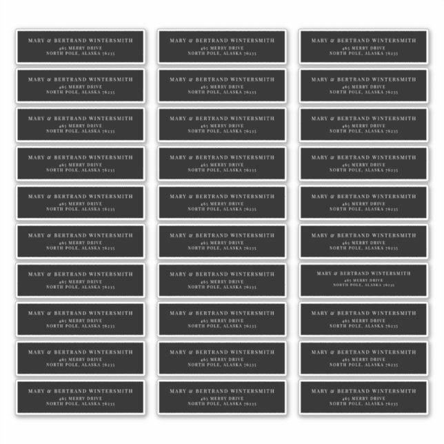 Wedding Pre-addressed Return Label Minimalist J102 (Front)