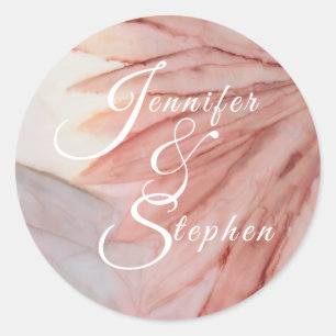 Wedding Pretty in Pink Classic Round Sticker