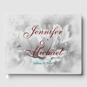 Wedding Professional Classical Floral Calligraphy Guest Book