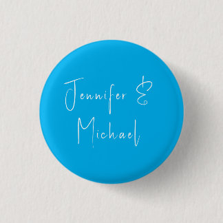 Wedding Professional Classical Sky Blue 1 Inch Round Button