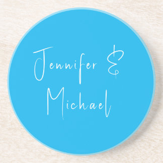 Wedding Professional Classical Sky Blue Coaster