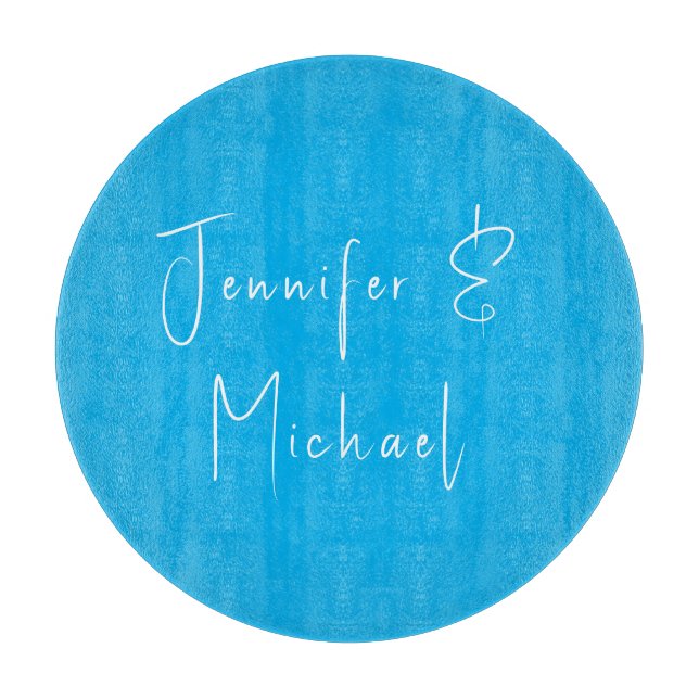 Wedding Professional Classical Sky Blue Cutting Board (Front)