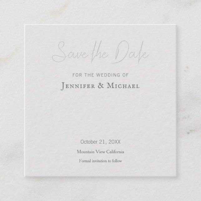 Wedding Professional Design Modern Save the Date Enclosure Card (Front)
