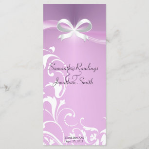 Wedding Program - Classy Purple Satin Ribbon
