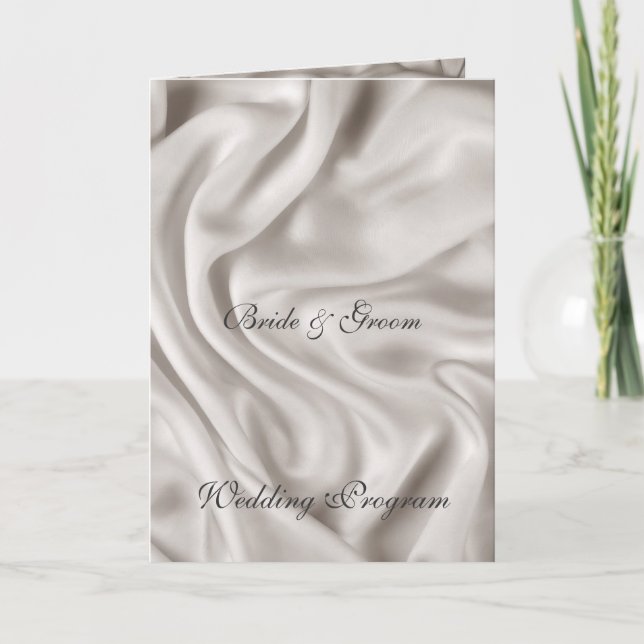 Wedding Program Cream Wedding Set (Front)