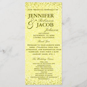 Wedding Program Distressed Vintage Look