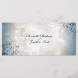 Wedding Program - Elegant Vintage Foliage & Swirls