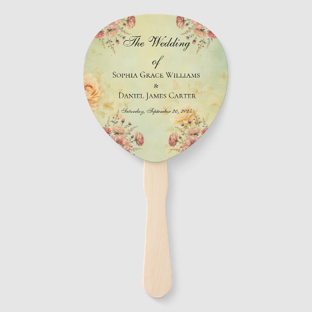 Wedding Program Fans (Front)