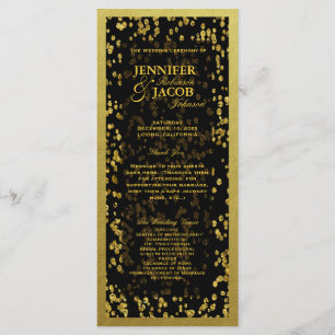 Wedding Program   Gold Confetti