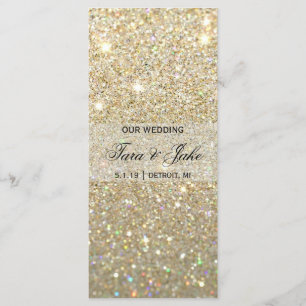Wedding Program - Gold Glit Fab