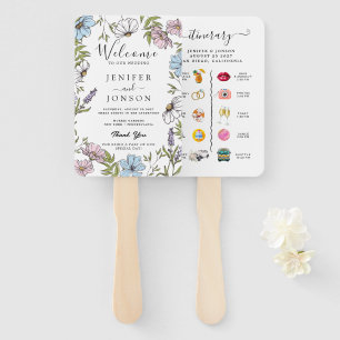  Wedding Program  Hand Fan