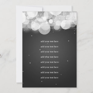 Wedding Program Insert Glow & Sparkle Black